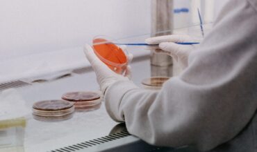 Scientifique prenant un échantillon