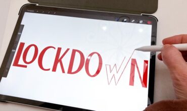 Le mot lockdown écrit sur un Ipad