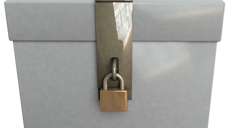 urne de vote avec un cadenas